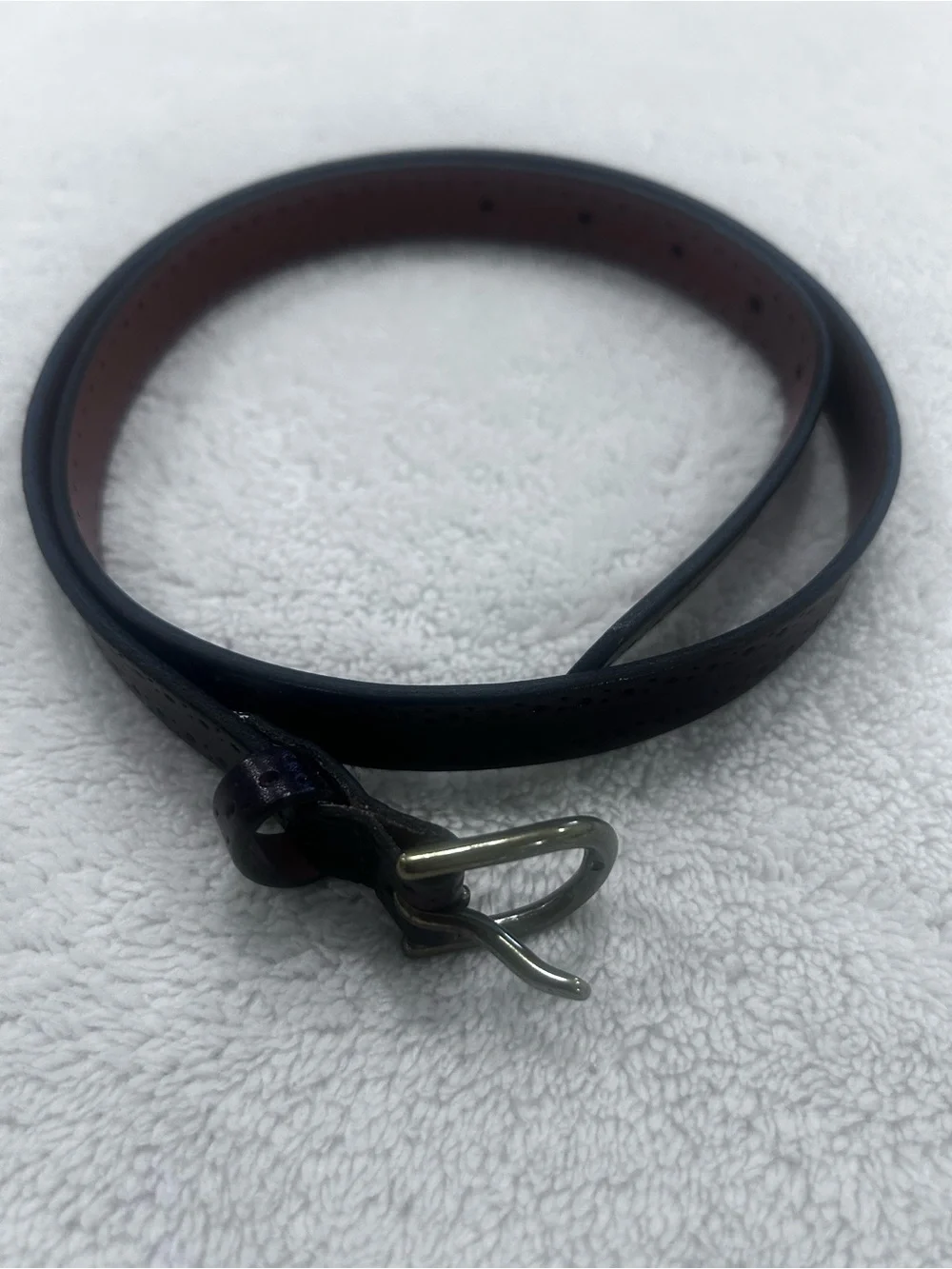 Banana Republic Brown Genuine Leather Perforated Belt Medium Made in USA